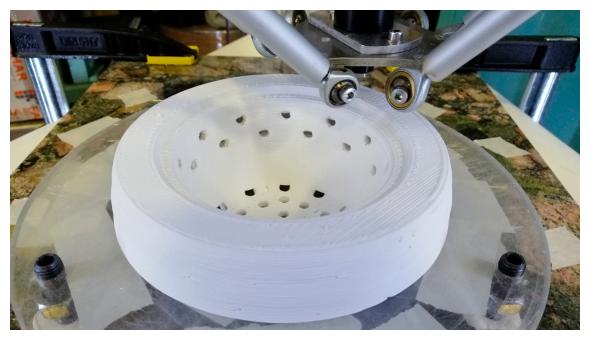 il braciere realizzato in tialite mediante stampa 3D