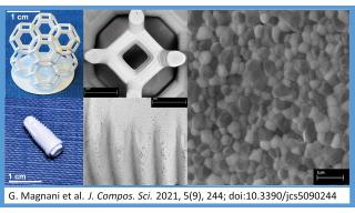 Nell'immagine stampa 3D di materiali ceramici biocompatibili